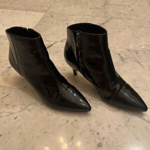 Sam Edelman Black Patent Heeled Boots - Size 11